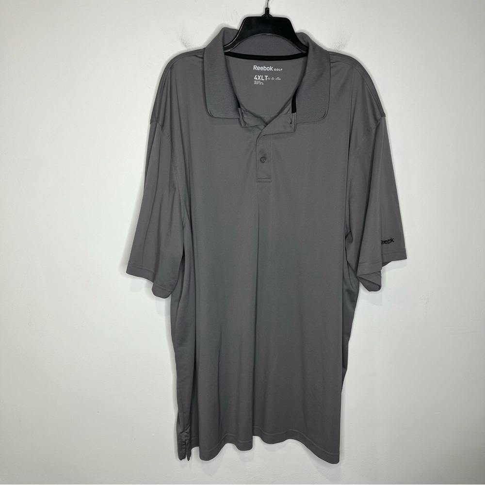 Reebok Golf polo shirt gray mens size‎ 4XLT big & tall casual neutral minimal